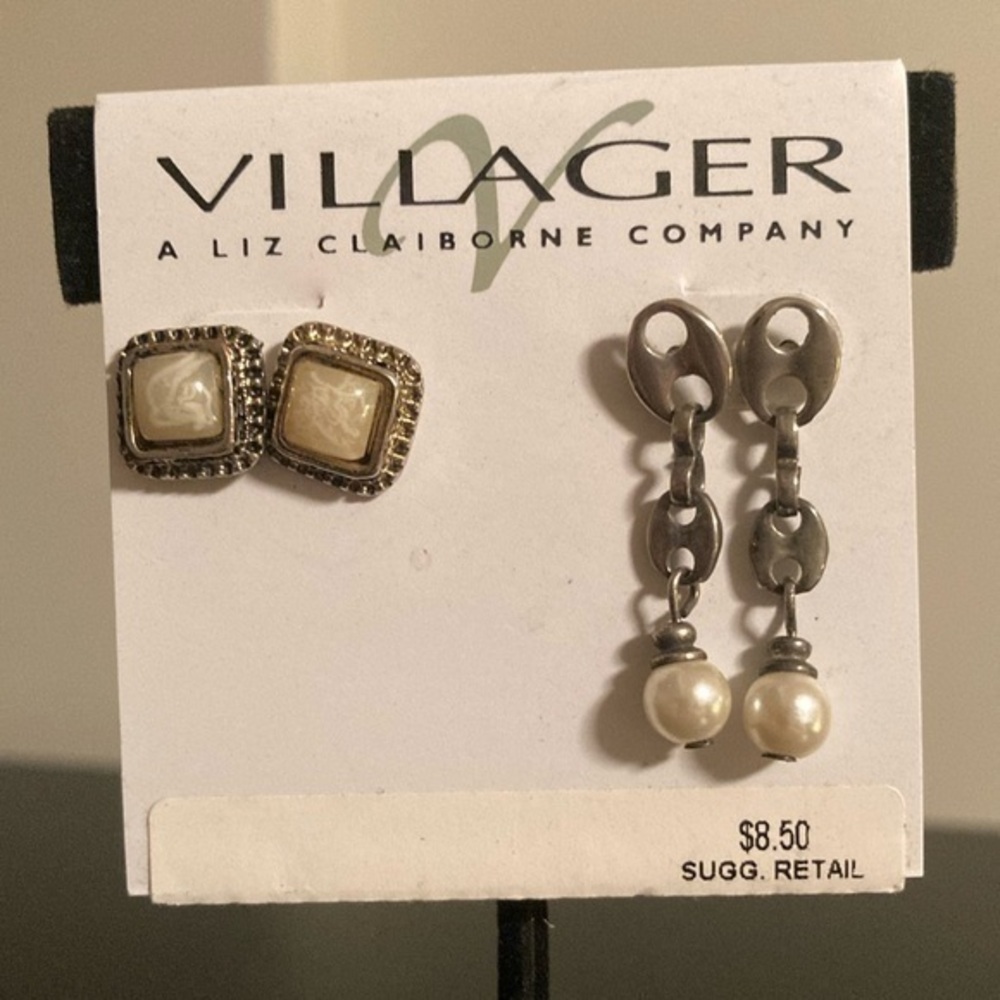 Gold and Silver Earrings Set